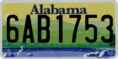 AL license plate 6AB1753