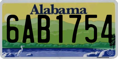 AL license plate 6AB1754