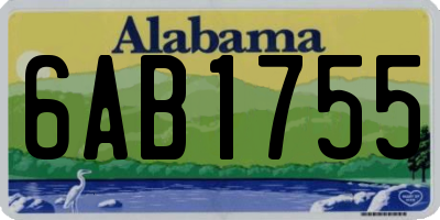 AL license plate 6AB1755