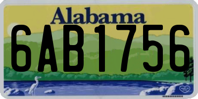 AL license plate 6AB1756