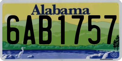 AL license plate 6AB1757