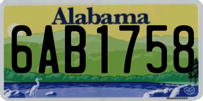 AL license plate 6AB1758