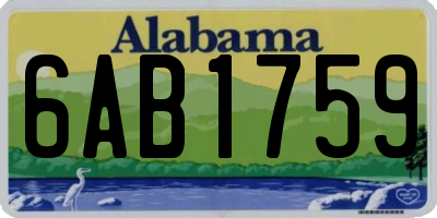 AL license plate 6AB1759