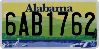 AL license plate 6AB1762