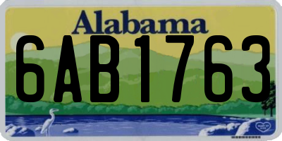 AL license plate 6AB1763