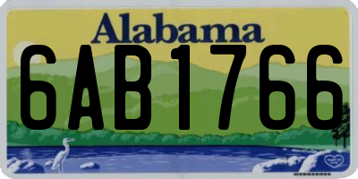 AL license plate 6AB1766