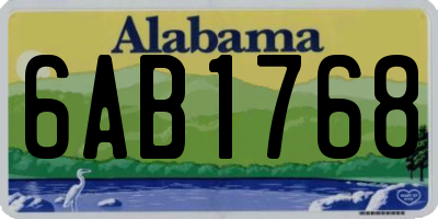 AL license plate 6AB1768
