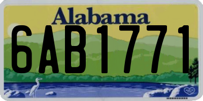 AL license plate 6AB1771