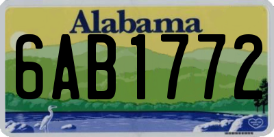 AL license plate 6AB1772