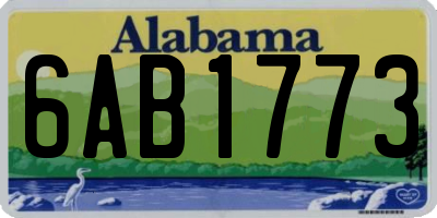 AL license plate 6AB1773