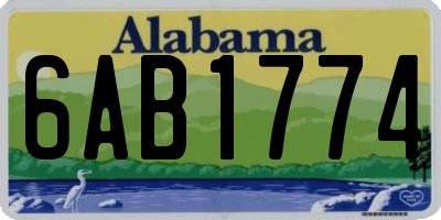 AL license plate 6AB1774