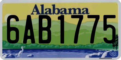 AL license plate 6AB1775