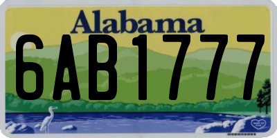 AL license plate 6AB1777