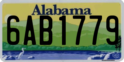 AL license plate 6AB1779