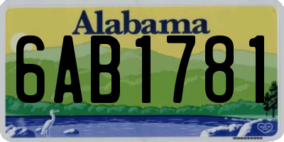 AL license plate 6AB1781