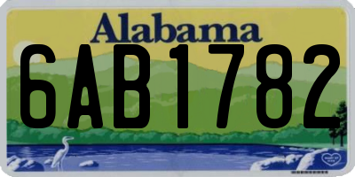 AL license plate 6AB1782