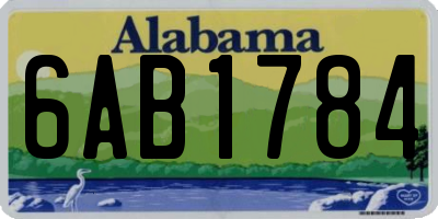 AL license plate 6AB1784