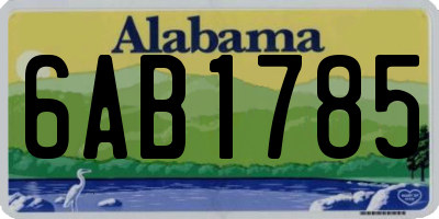 AL license plate 6AB1785