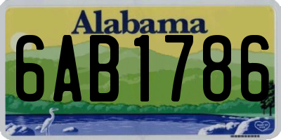 AL license plate 6AB1786