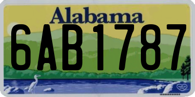 AL license plate 6AB1787