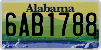 AL license plate 6AB1788