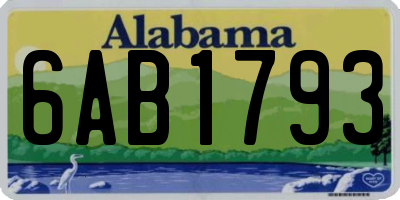 AL license plate 6AB1793