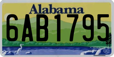 AL license plate 6AB1795