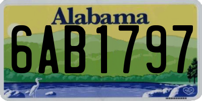 AL license plate 6AB1797