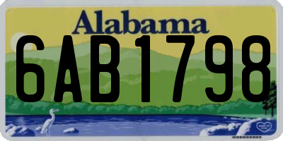 AL license plate 6AB1798