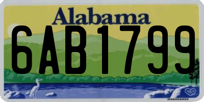 AL license plate 6AB1799