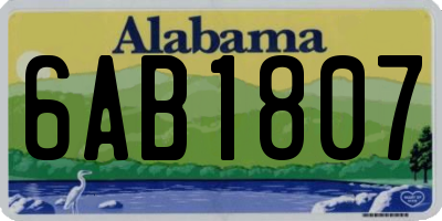 AL license plate 6AB1807