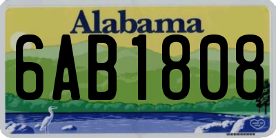 AL license plate 6AB1808