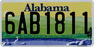 AL license plate 6AB1811
