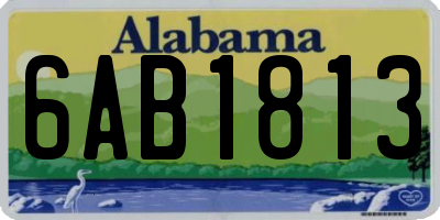 AL license plate 6AB1813