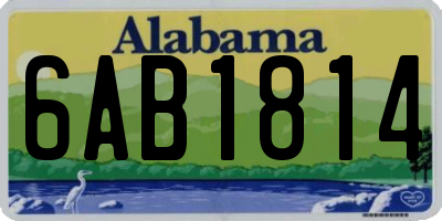 AL license plate 6AB1814