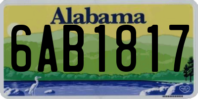 AL license plate 6AB1817