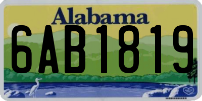AL license plate 6AB1819