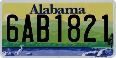 AL license plate 6AB1821