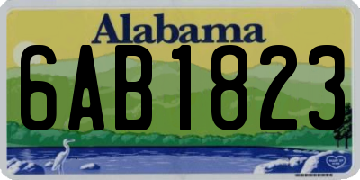 AL license plate 6AB1823