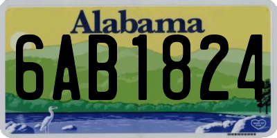 AL license plate 6AB1824