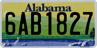 AL license plate 6AB1827