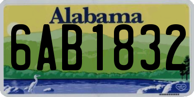 AL license plate 6AB1832