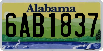 AL license plate 6AB1837