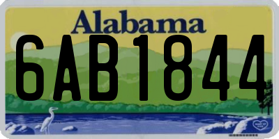 AL license plate 6AB1844