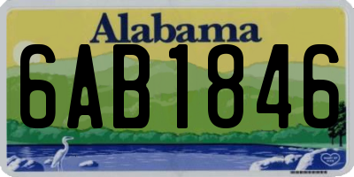 AL license plate 6AB1846