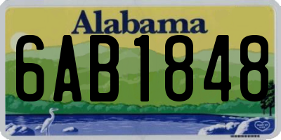 AL license plate 6AB1848