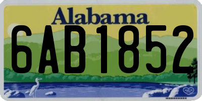 AL license plate 6AB1852