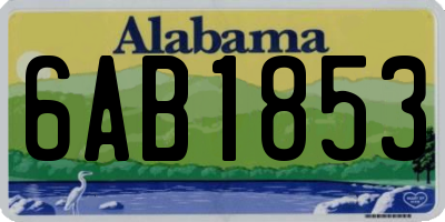 AL license plate 6AB1853