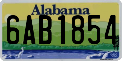 AL license plate 6AB1854