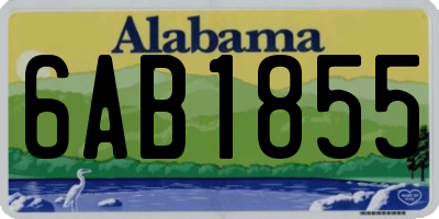 AL license plate 6AB1855